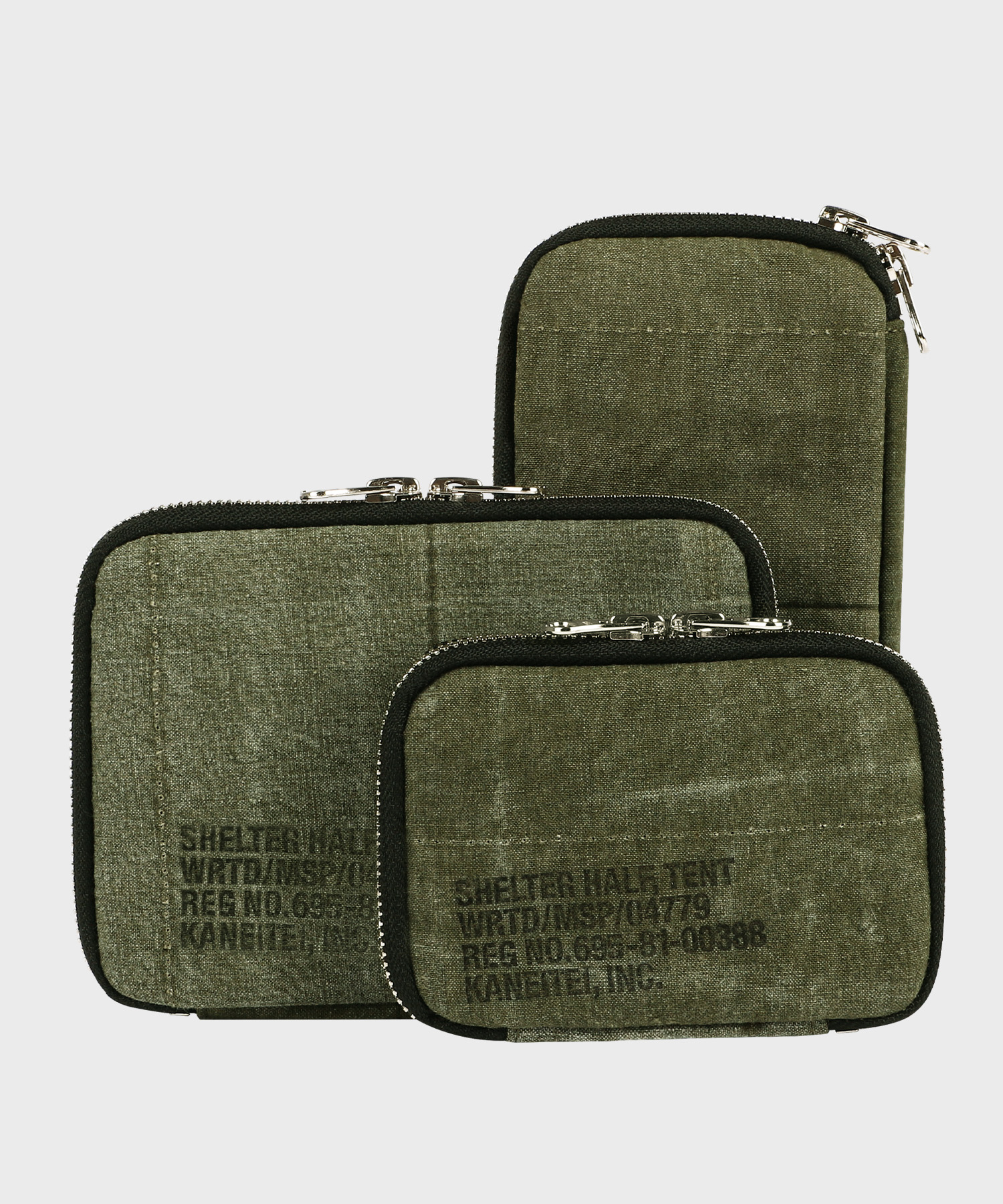 SEI ZIP WALLET (OLIVE DRAB) / UPCYCLED