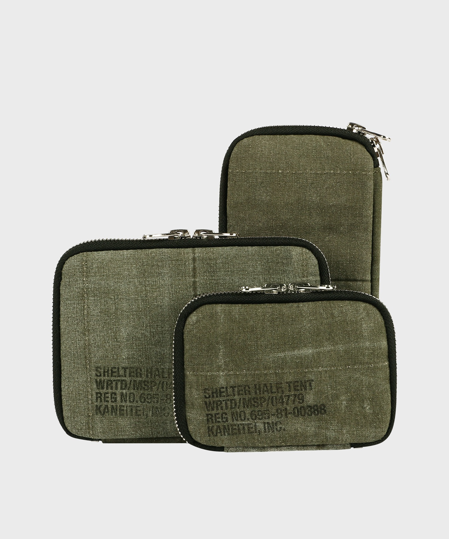SEI ZIP WALLET (OLIVE DRAB) / UPCYCLED